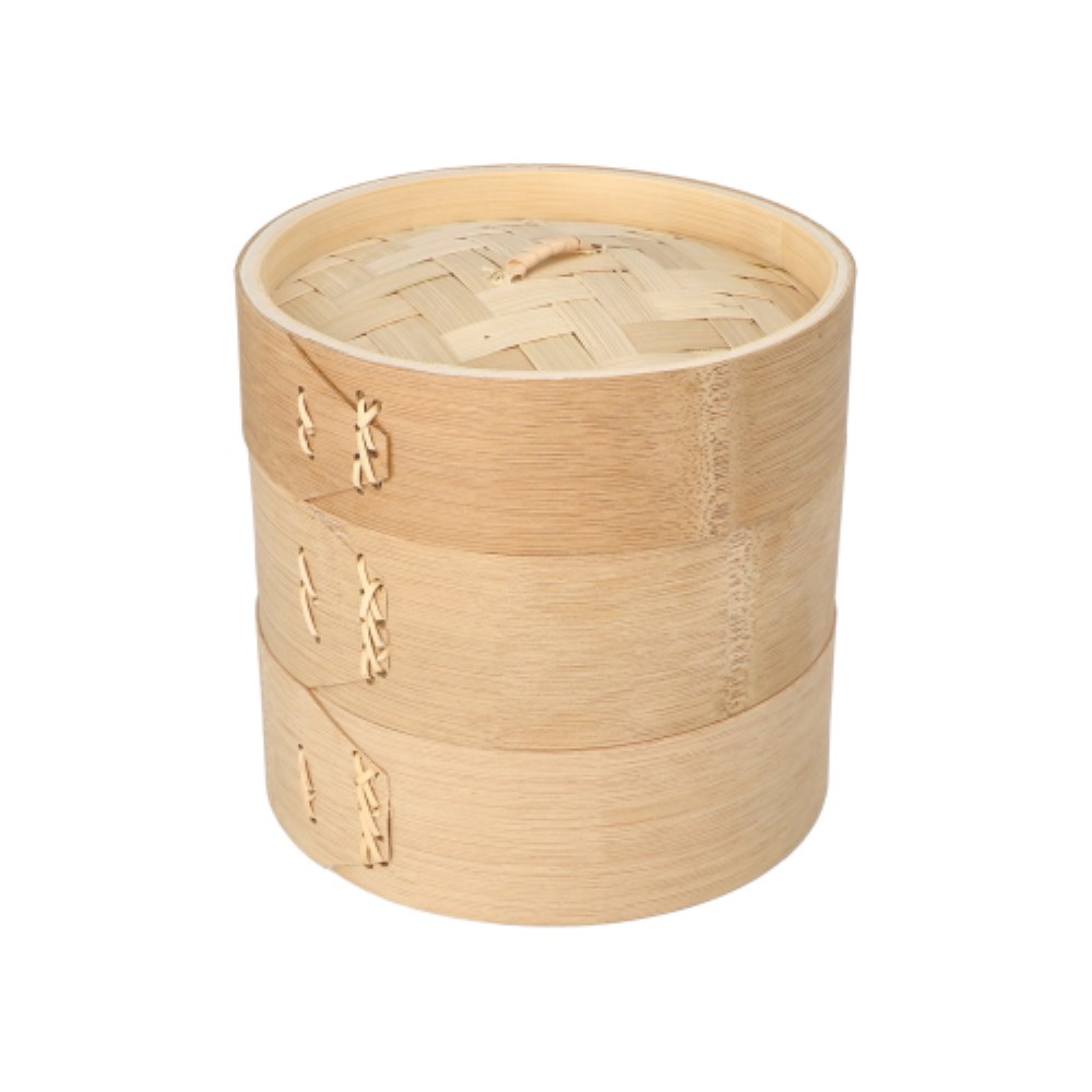 Dampfgarer Bambus "ASIA" Ø 15 cm · 13,5 cm 3-teilig
