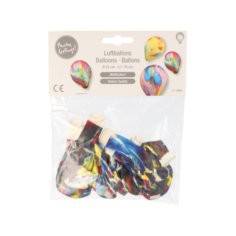 8 Luftballons Ø 22 cm "Multicolour"