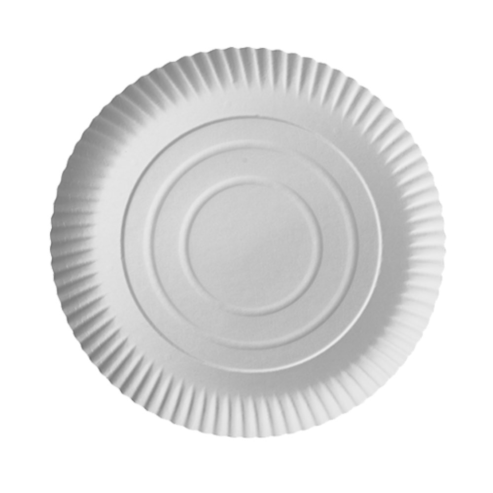 100 Teller, Pappe "pure" rund Ø 26 cm · 2 cm weiss