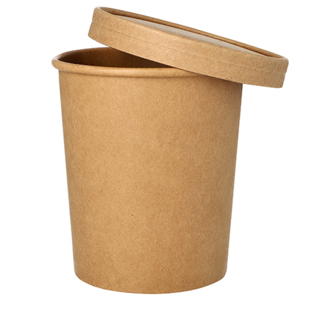 25 Suppenbecher, Pappe 940 ml Ø 11,5 cm · 13 cm braun