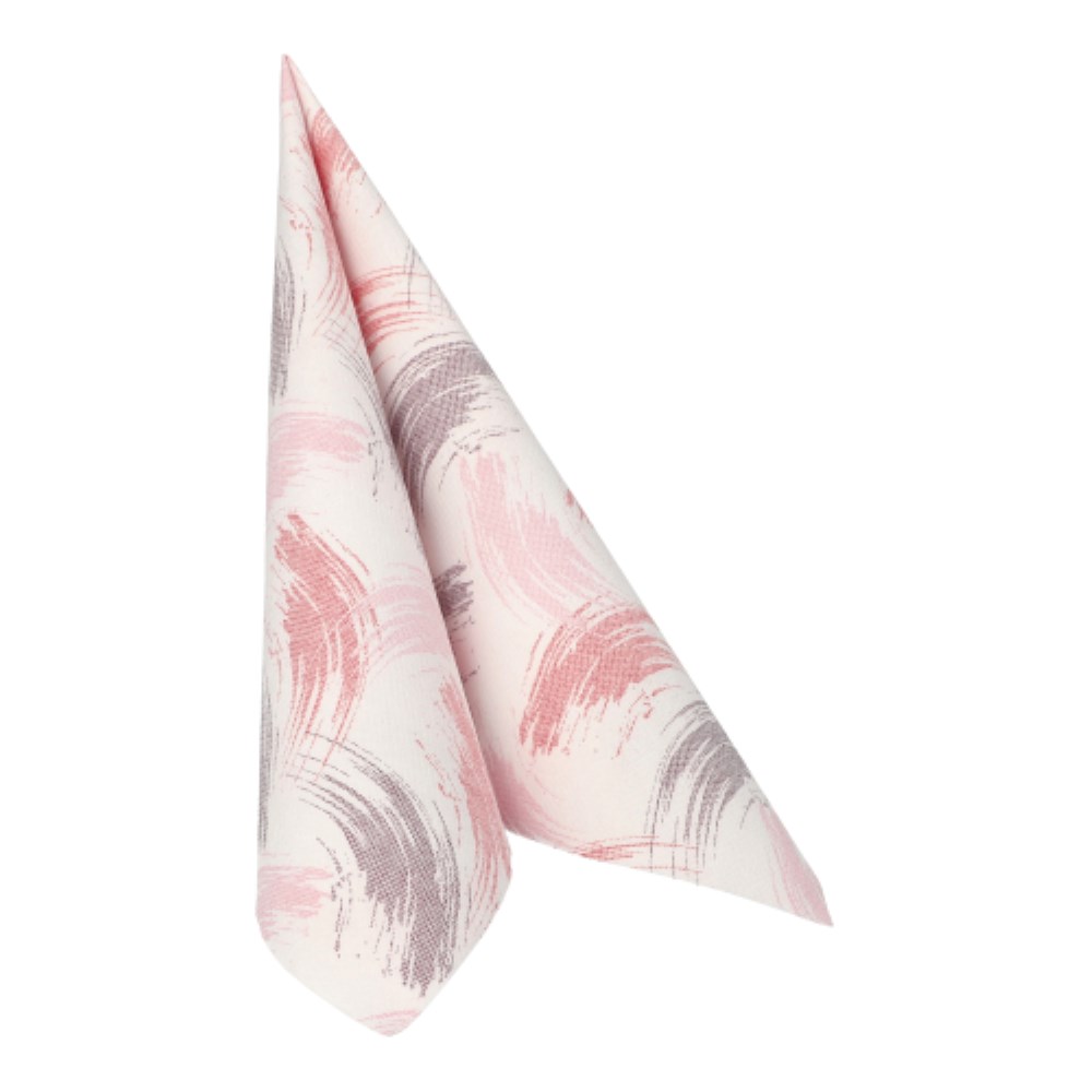 50 Servietten "ROYAL Collection" 1/4-Falz 40 cm x 40 cm bordeaux "Brushstroke"