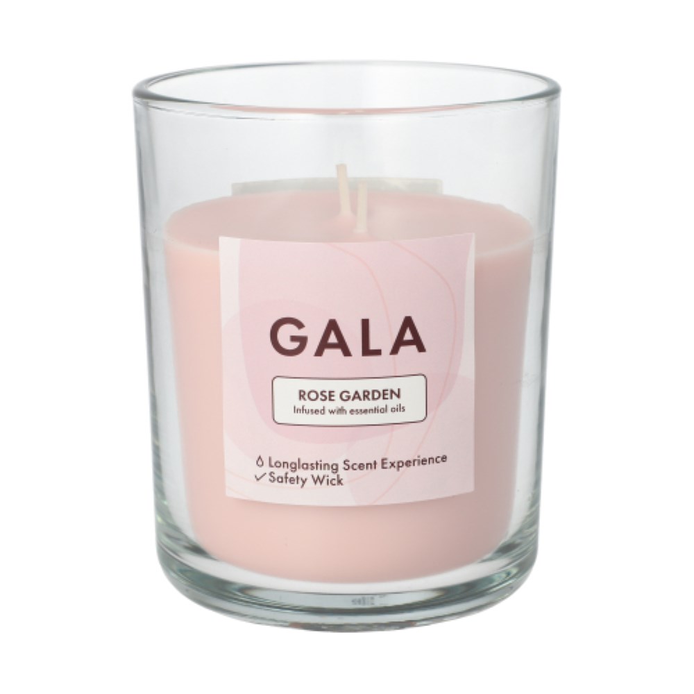 "GALA" Duftkerze im Glas Ø 10,5 cm · 12,4 cm rose - Rose Garden "Tokio Large"