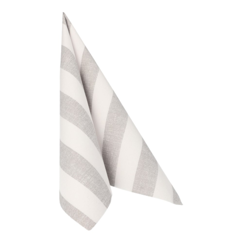 20 Servietten "ROYAL Collection" 1/4-Falz 40 cm x 40 cm grau "Lines"