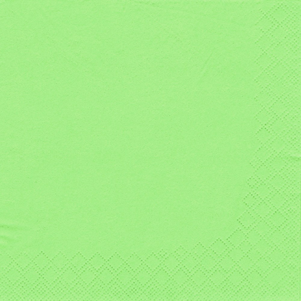 250 Servietten, 3-lagig 1/4-Falz 33 cm x 33 cm limonengrün