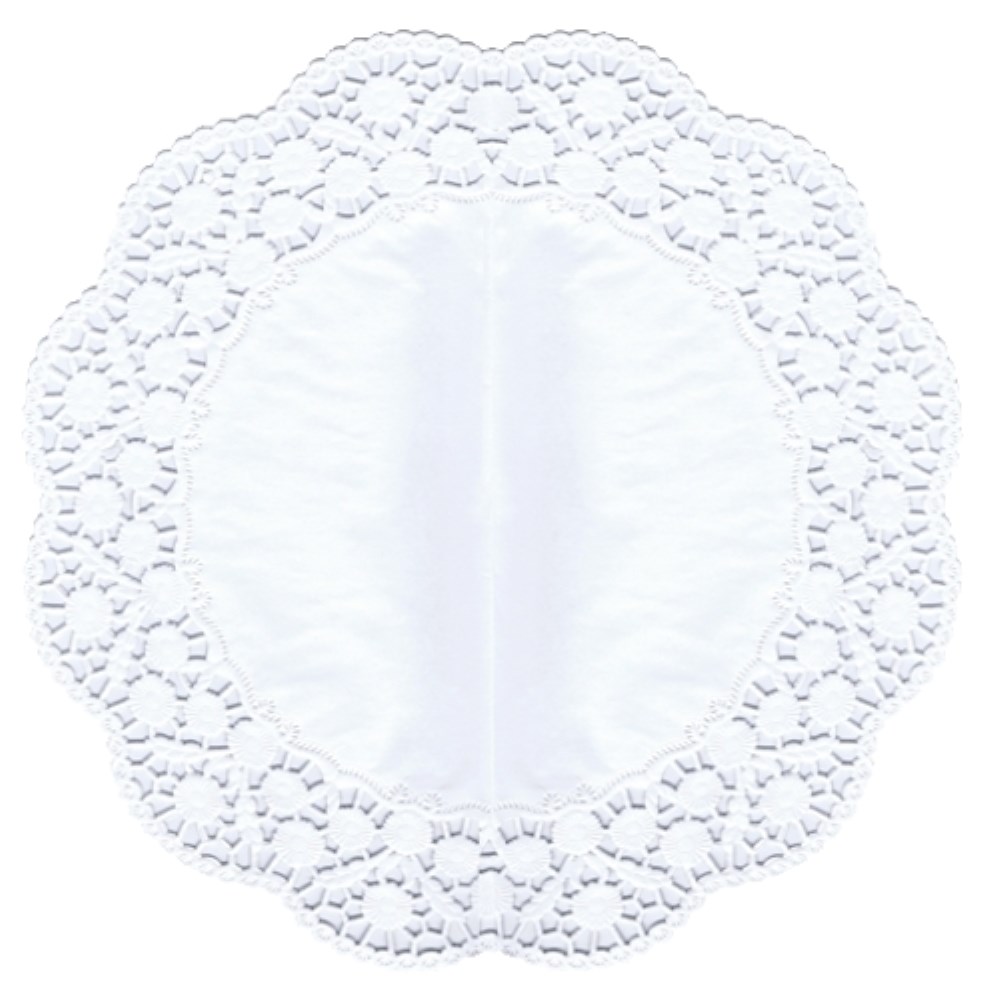 6 Tortenspitzen rund Ø 36 cm weiss