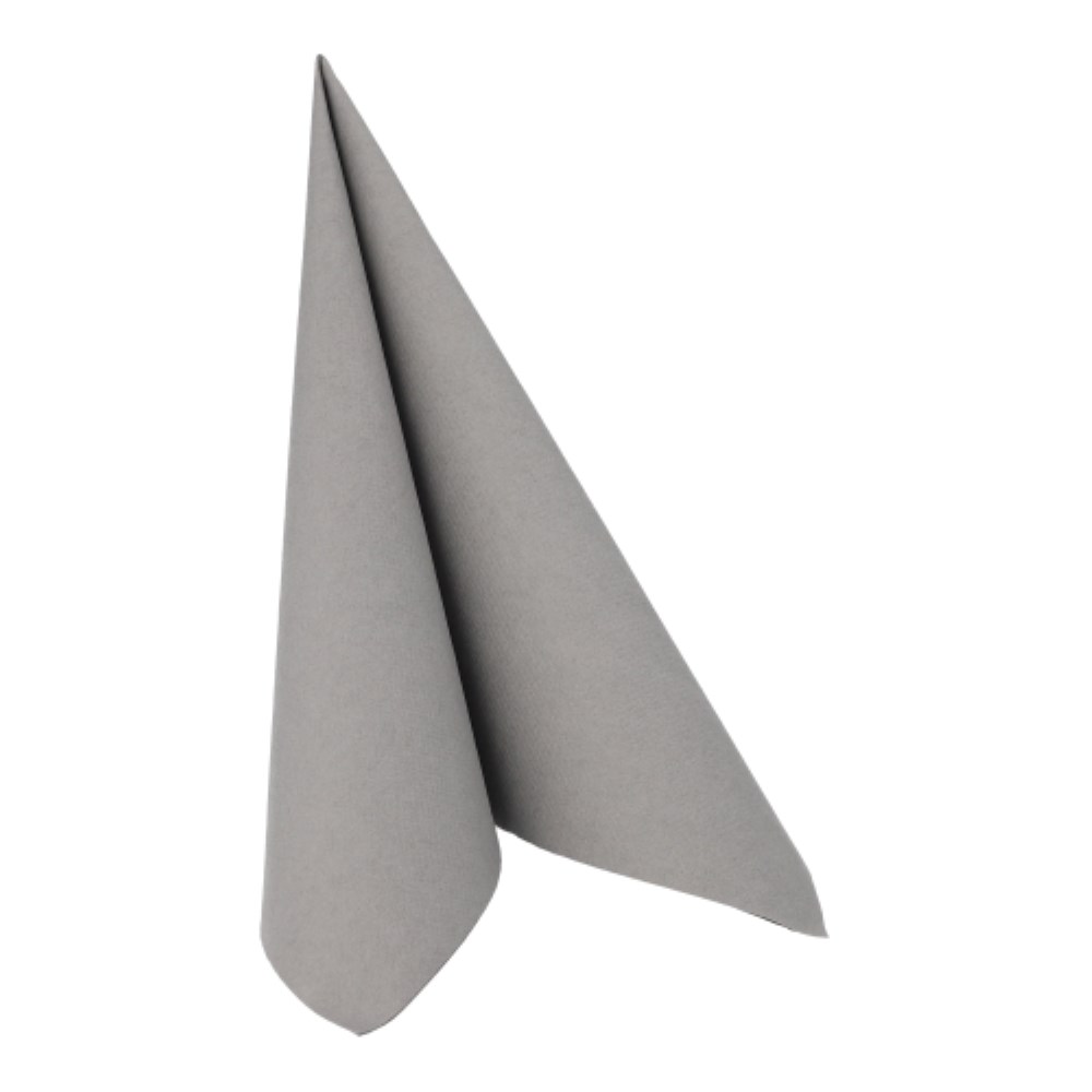 50 Servietten "ROYAL Collection" 1/4-Falz 40 cm x 40 cm steingrau