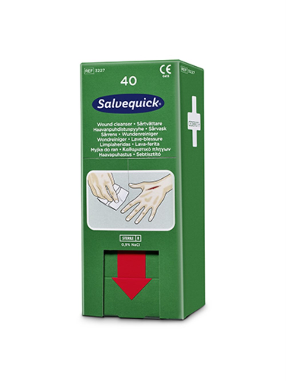 40 "Cederroth" Wipes Salvequick Wundreiniger refill für Savett-Spender REF 51011006