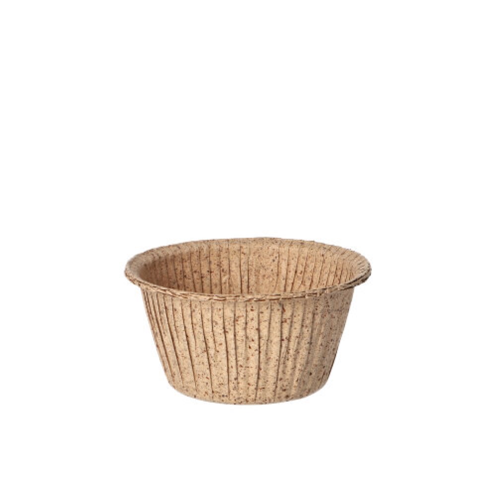 20 Muffins-Backförmchen rund Ø 5 cm · 4 cm natur aus Frischfaser und Kakaoschalen