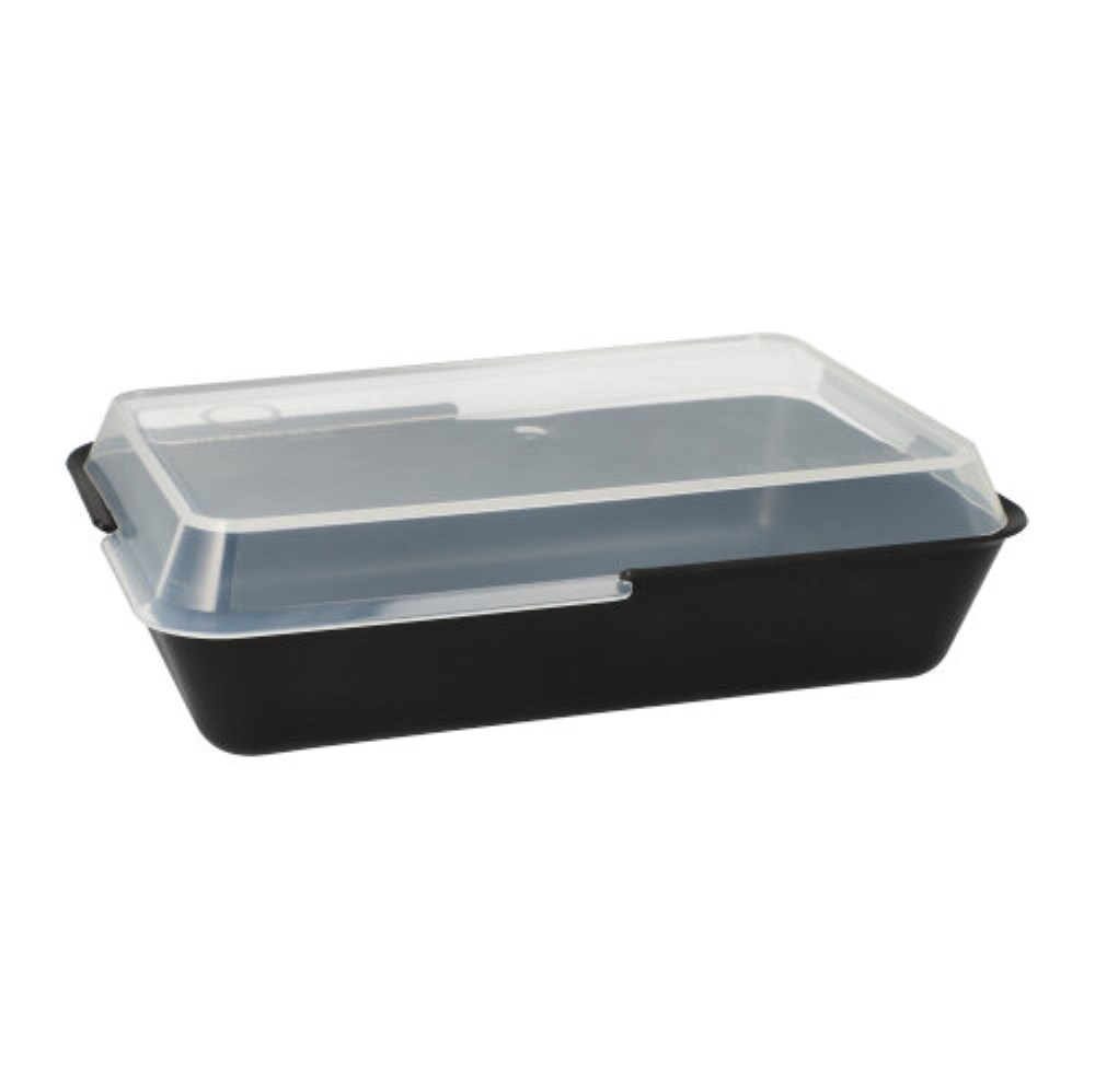 8 "Circulware" Mehrweg-Schalen Mix & Match eckig 4,7 cm x 15,6 cm x 23,4 cm schwarz