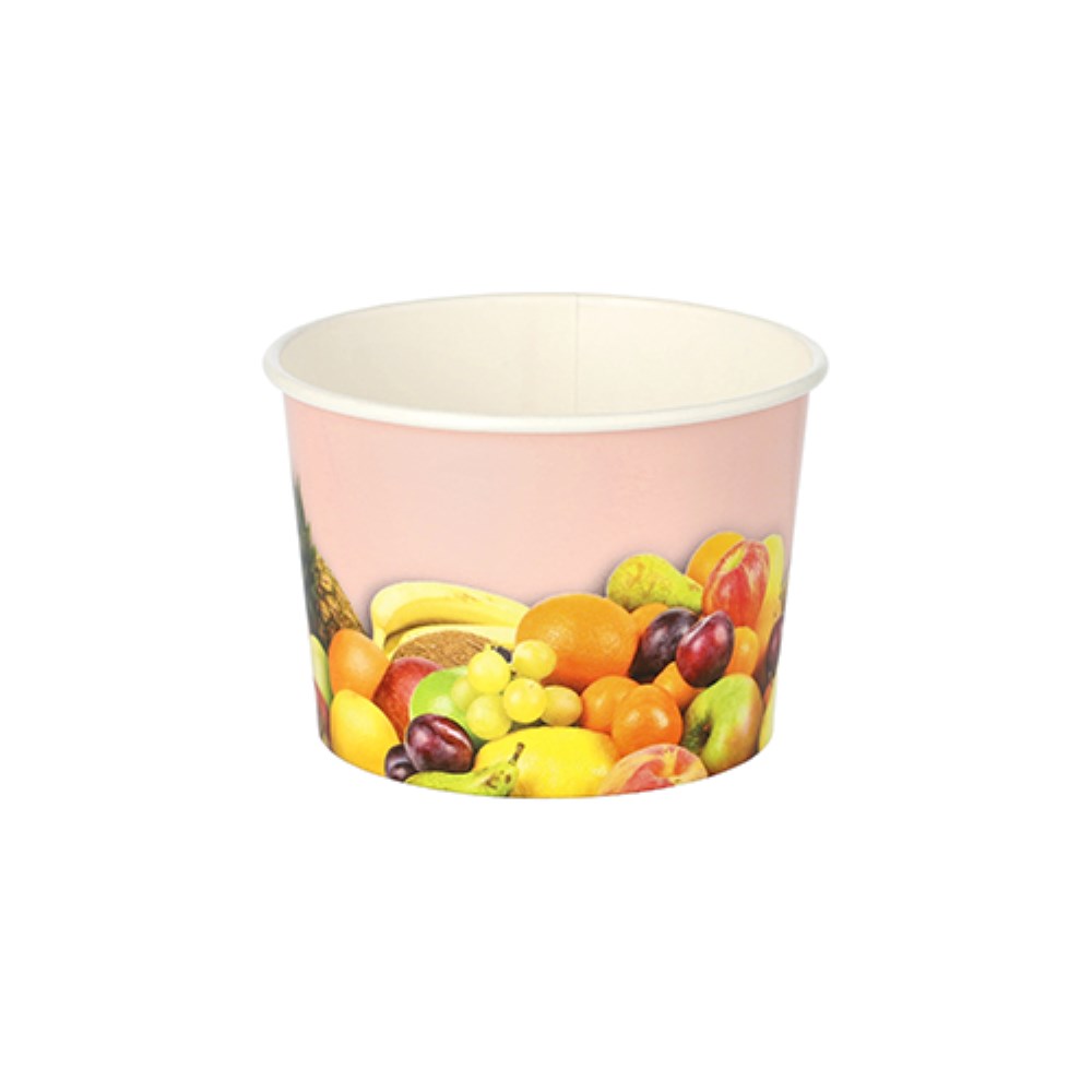 200 Eisbecher, Pappe 150 ml Ø 7,7 cm · 5,5 cm gelb "Triangle"
