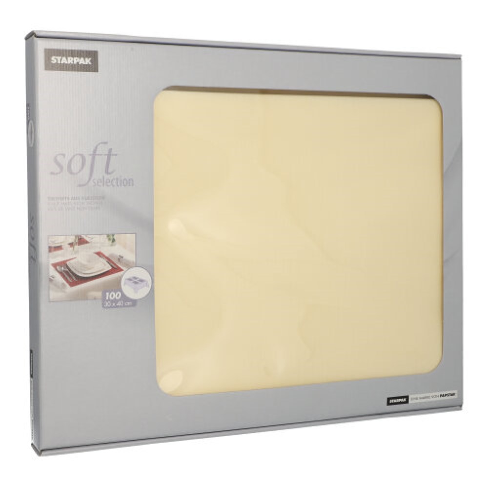 100 Tischsets, stoffähnlich, Vlies "soft selection" 30 cm x 40 cm creme 100 Tischsets, stoffähnlich, Vlies "soft selection" 30 cm x 40 cm creme