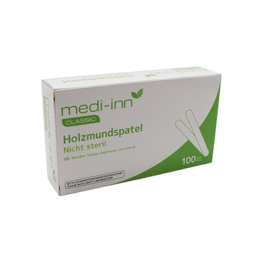 100 "Medi-Inn" Holzmundspatel nicht steril 150 mm x 18 mm x 1,5 mm natur