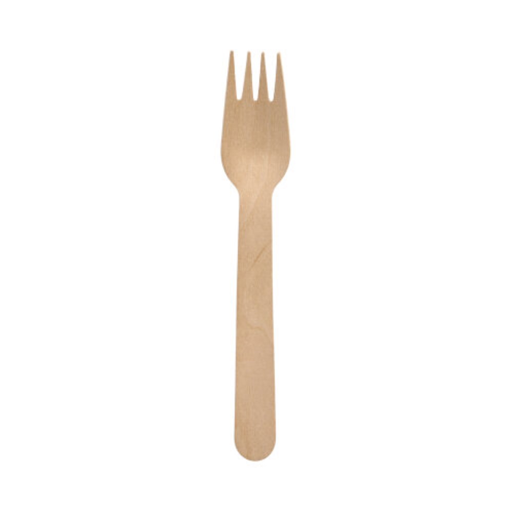100 Gabeln Holz, gewachst 16 cm
