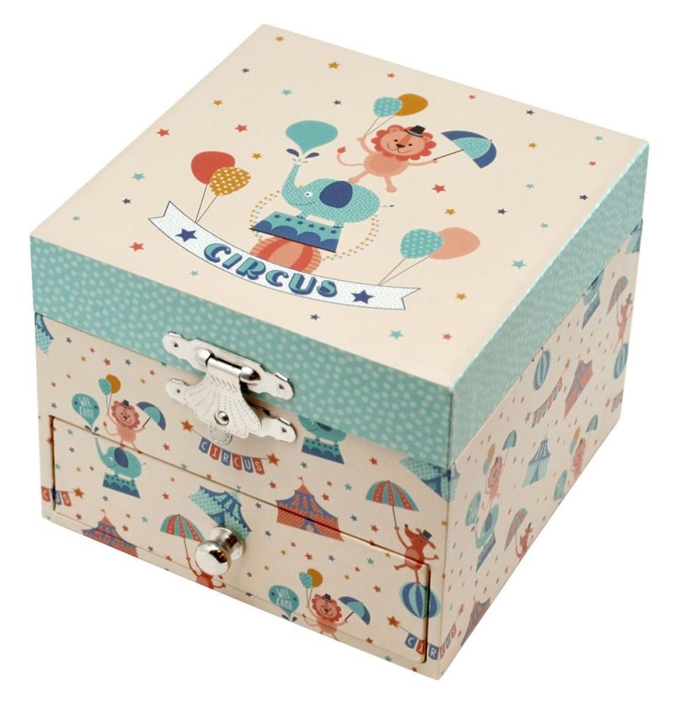 Phosphoreszierende Spieldose Zirkus - Leuchtet in der Nacht