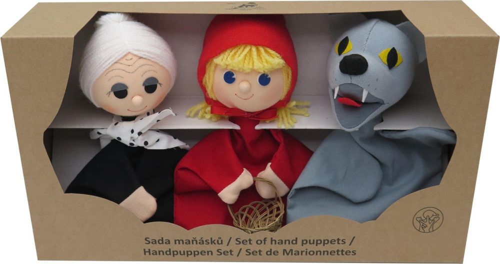 Set 3 Handpuppen Rotkäppchen - ohne Beine - Made in Europe - Winterspielzeug