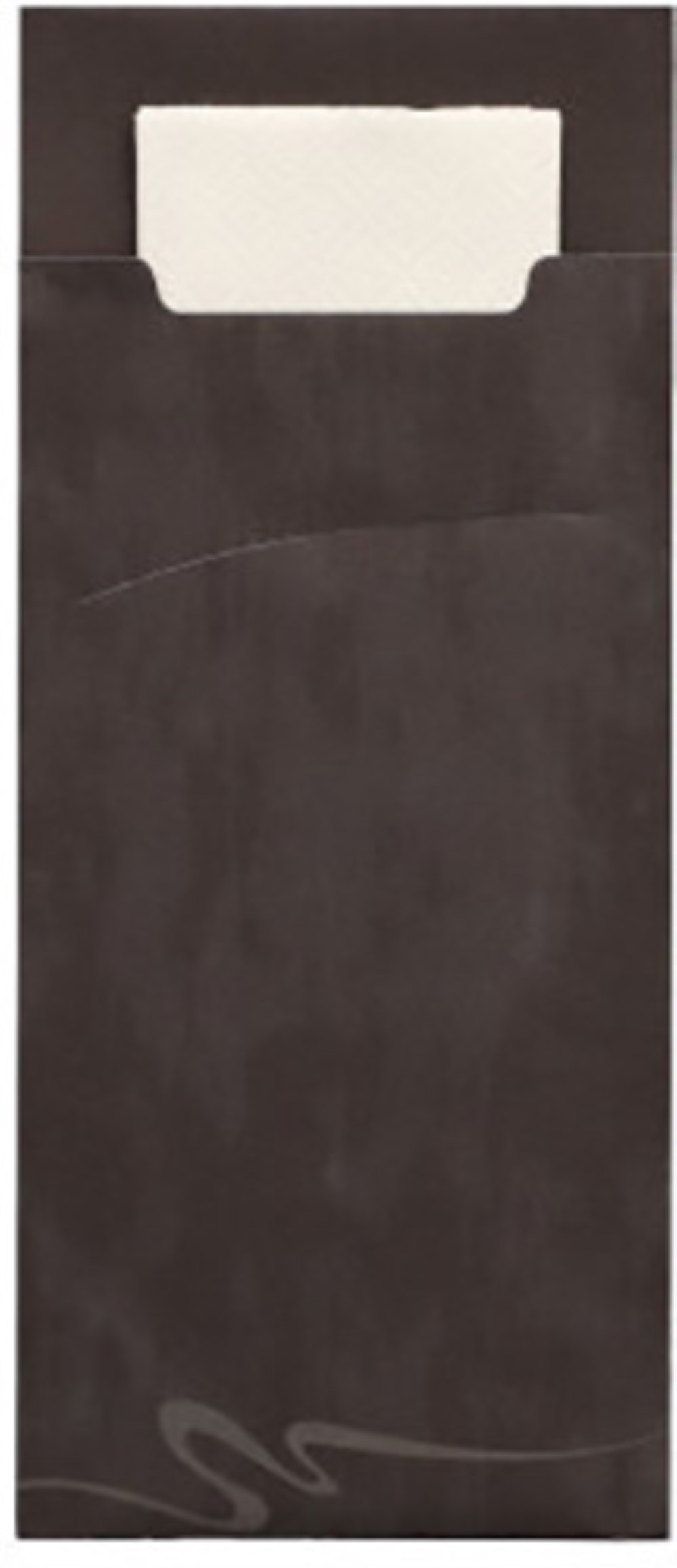 520 Bestecktaschen 20 cm x 8,5 cm schwarz inkl. weißer Serviette