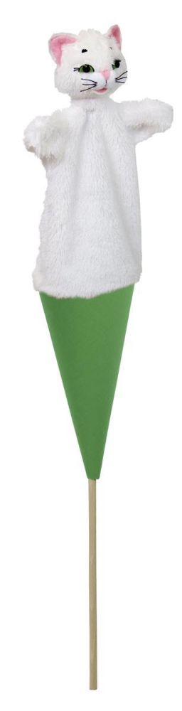 Stabpuppe Katze - made in Europe - Vintage Spielzeug