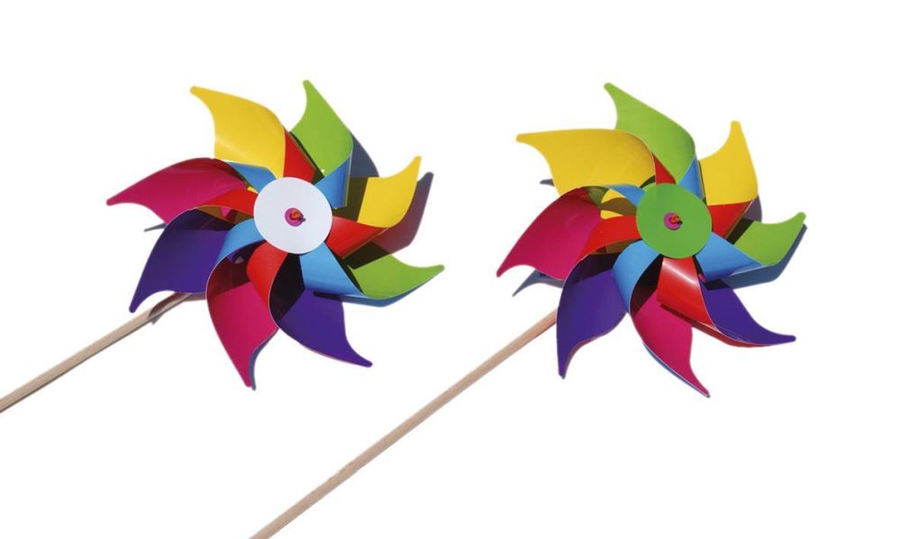 WINDMÜHLE 19 cm Regenbogen - Made in Italy - kleines Geschenk