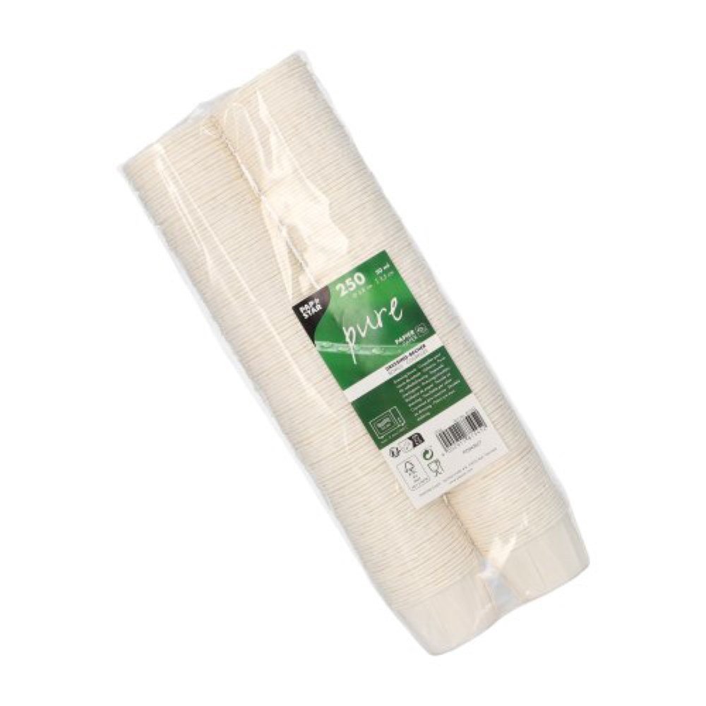 250 Dressingbecher, Papier "pure" 50 ml Ø 5,8 cm · 3,5 cm weiss