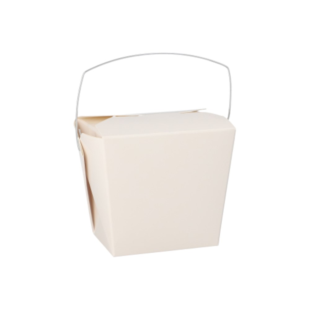 30 Snackboxen mit Henkel "ASIA" eckig 470 ml 8,5 cm x 7,5 cm x 5,5 cm weiss