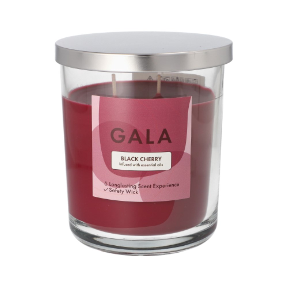"GALA" Duftkerze im Glas Ø 10,5 cm · 12,4 cm bordeaux - Black Cherry "Tokio Large"