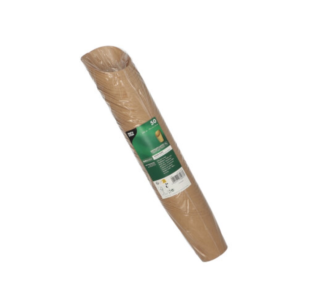 50 Wrap Cups, Pappe 230 ml 11,7 cm x 7 cm x 6,5 cm braun