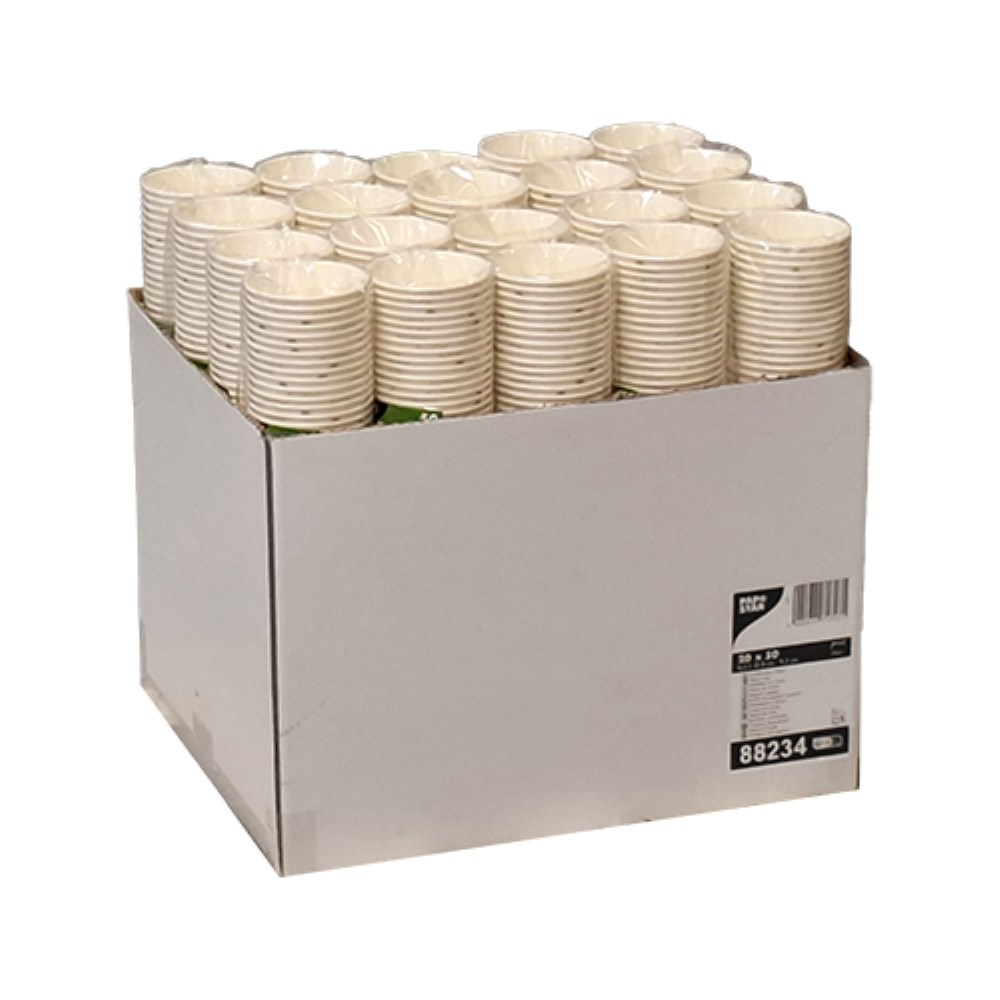 50 Trinkbecher, Pappe "pure" 0,2 l Ø 8 cm · 9,2 cm "ZERO"