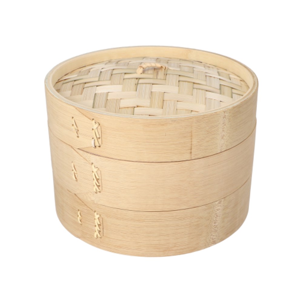 Dampfgarer Bambus "ASIA" Ø 21 cm · 13,5 cm 3-teilig