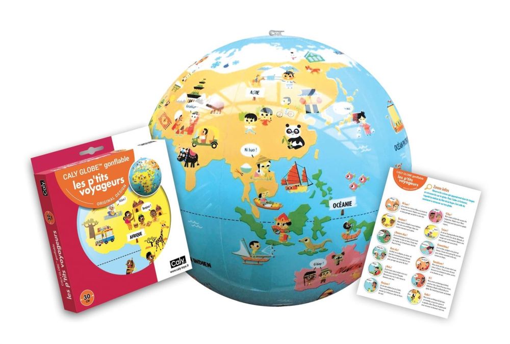 Kleine Reisende 30 cm -aufblasbarer Globus - Lernspielzeug