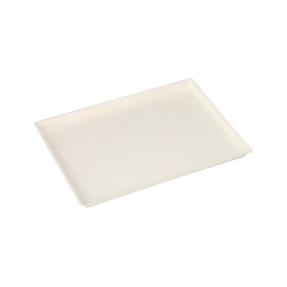 50 Teller Zuckerrohr "pure" eckig 17,5 cm x 12,5 cm x 1 cm weiss "Cella"
