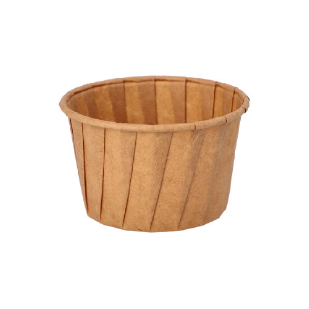 100 Dressingbecher, Papier "pure" 90 ml Ø 6,6 cm · 4,2 cm braun