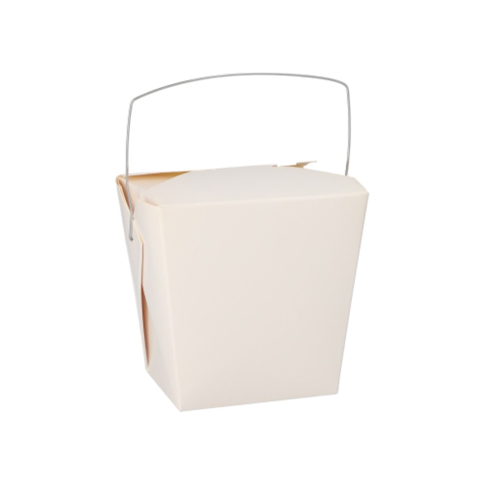 30 Snackboxen mit Henkel "ASIA" eckig 770 ml 10,3 cm x 8 cm x 6,6 cm weiss