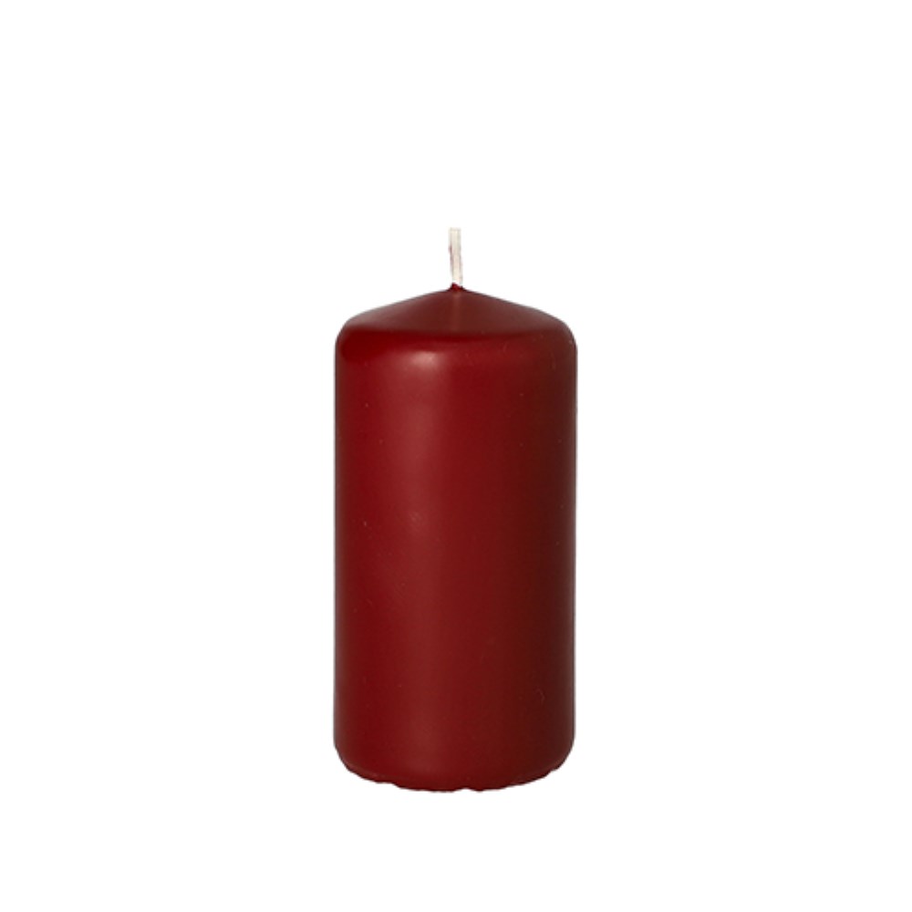 Stumpenkerze Ø 50 mm · 100 mm bordeaux