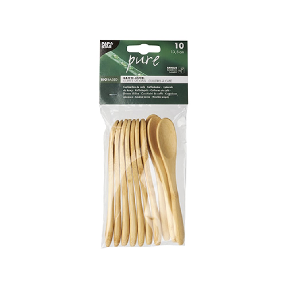 10 Kaffeelöffel, Bambus "pure" 13,5 cm