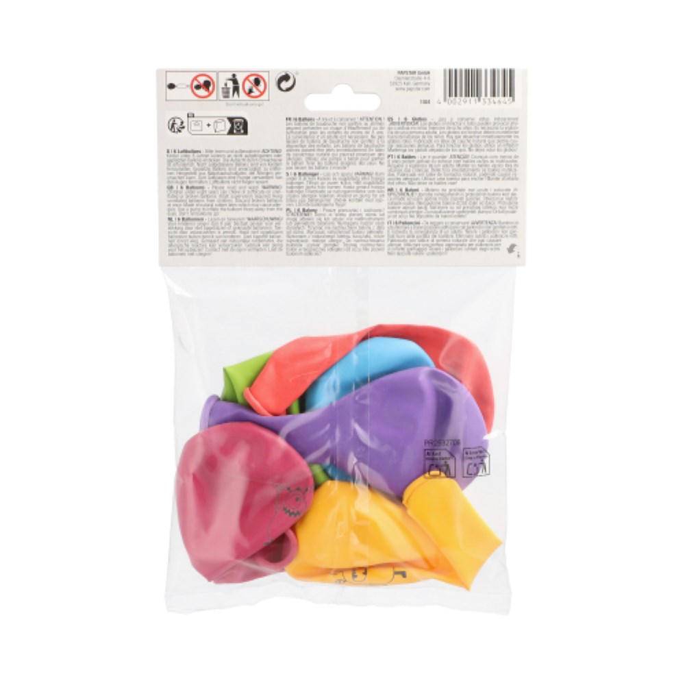 6 Luftballons Ø 29 cm farbig sortiert "Monsters"