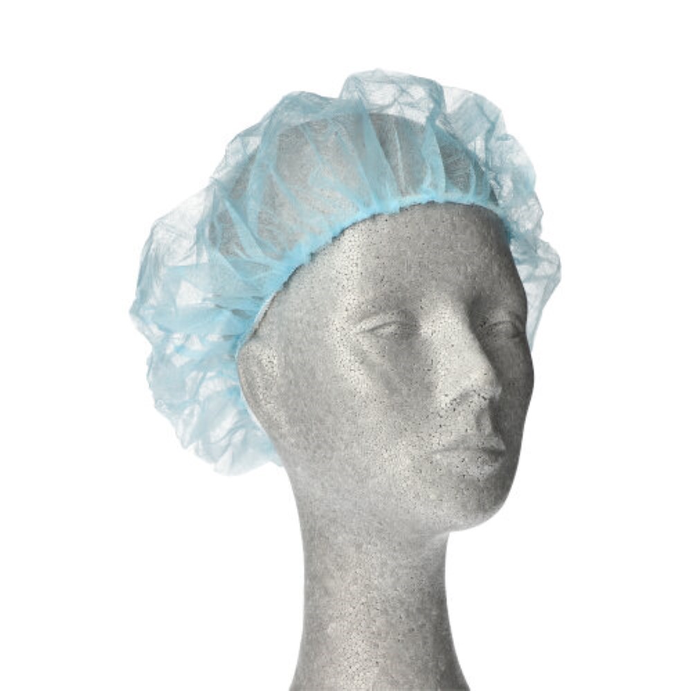 100 "Medi-Inn" Barett-Hauben, Vlies Ø 52 cm blau