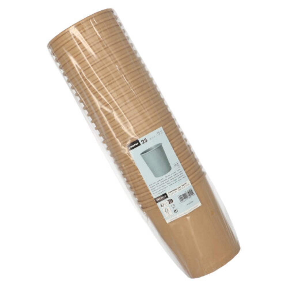 25 Suppenbecher, Pappe 940 ml Ø 11,5 cm · 13 cm braun