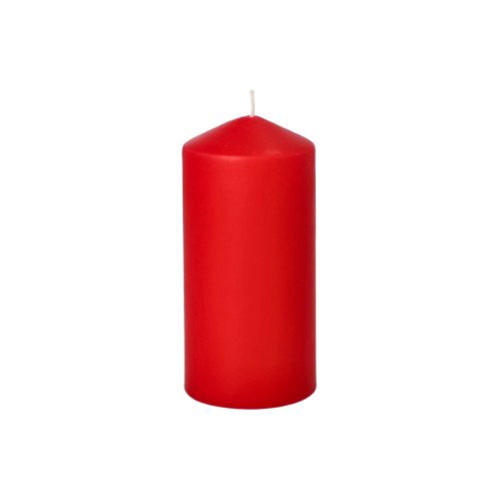 8 Stumpenkerzen Ø 50 mm · 100 mm rot