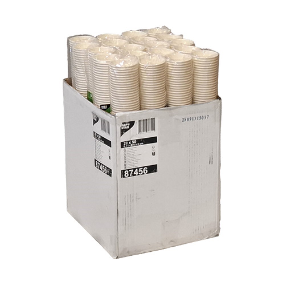 50 Trinkbecher, Pappe 0,1 l Ø 6,3 cm · 6 cm weiss