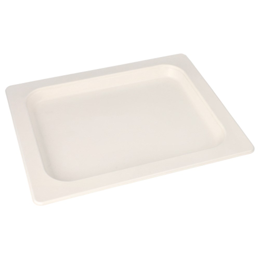 25 Servierplatten, Zuckerrohr GN 1/2 2 cm x 32,4 cm x 26,4 cm weiss