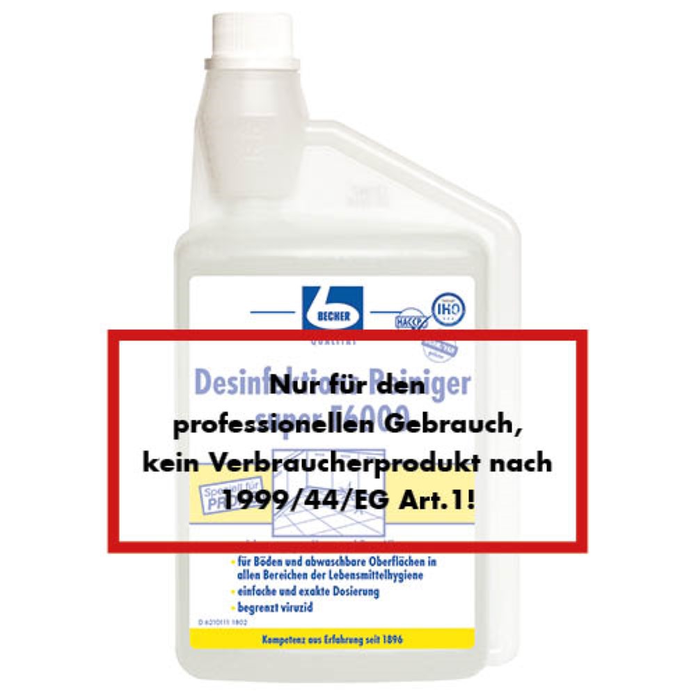 "Dr. Becher" Desinfektions-Reiniger 1 l super F6000 mit Dosierkopf