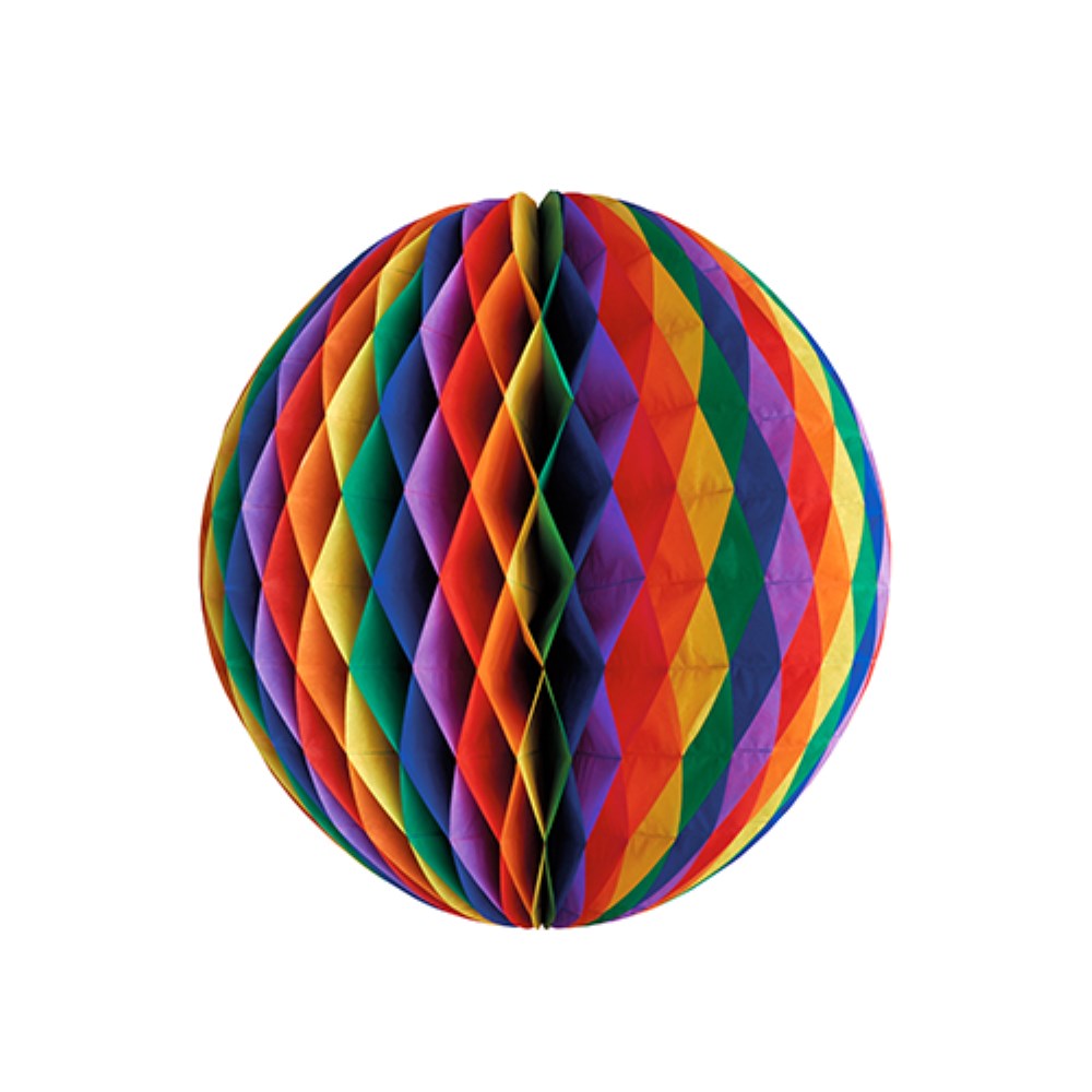 Wabenball Ø 60 cm "Rainbow" schwer entflammbar