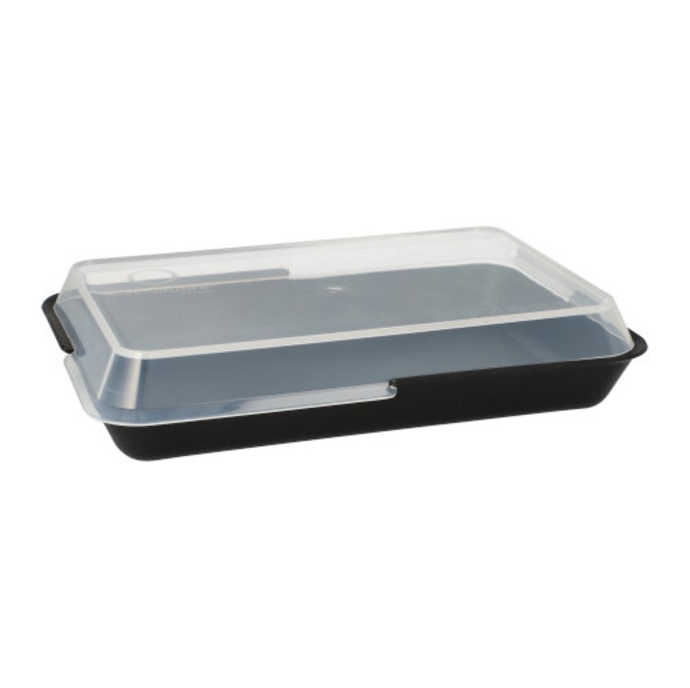 12 "Circulware" Mehrweg-Schalen Mix & Match eckig 2,9 cm x 15,6 cm x 23,4 cm schwarz