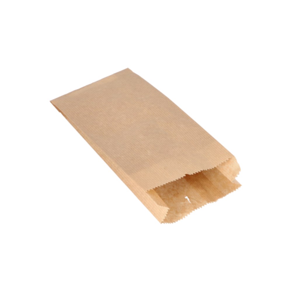 1000 Papierfaltenbeutel gefädelt Kraftpapier 21 cm x 10 cm x 5 cm braun Füllinhalt 0,5 kg