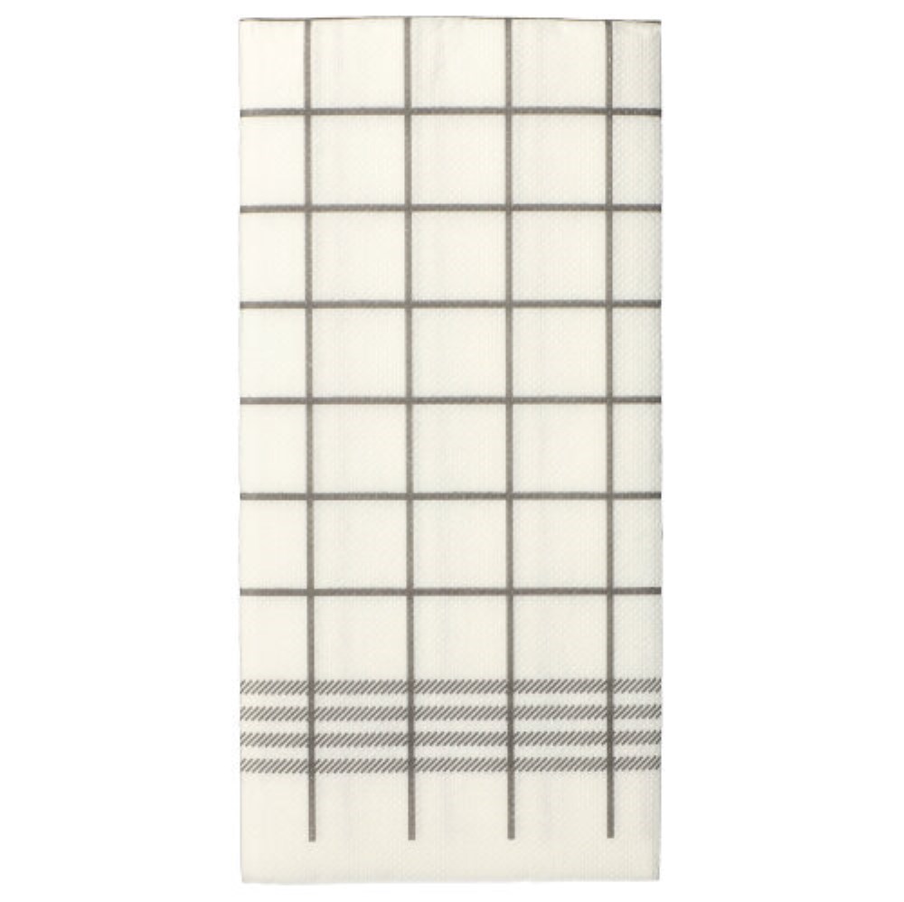 30 Servietten, 2-lagig "PUNTO" 1/8-Falz 39 cm x 40 cm grau "Kitchen Towel"