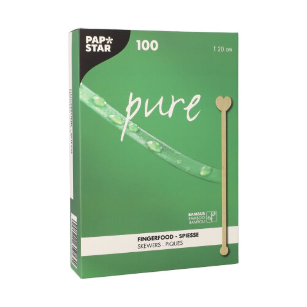 100 Getränke-Quirle, Bambus "pure" 20 cm "Heart"