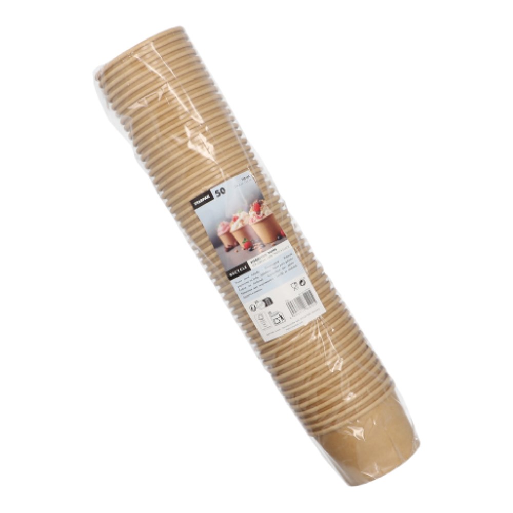 50 Eisbecher, Pappe 150 ml Ø 8,6 cm · 5,2 cm braun