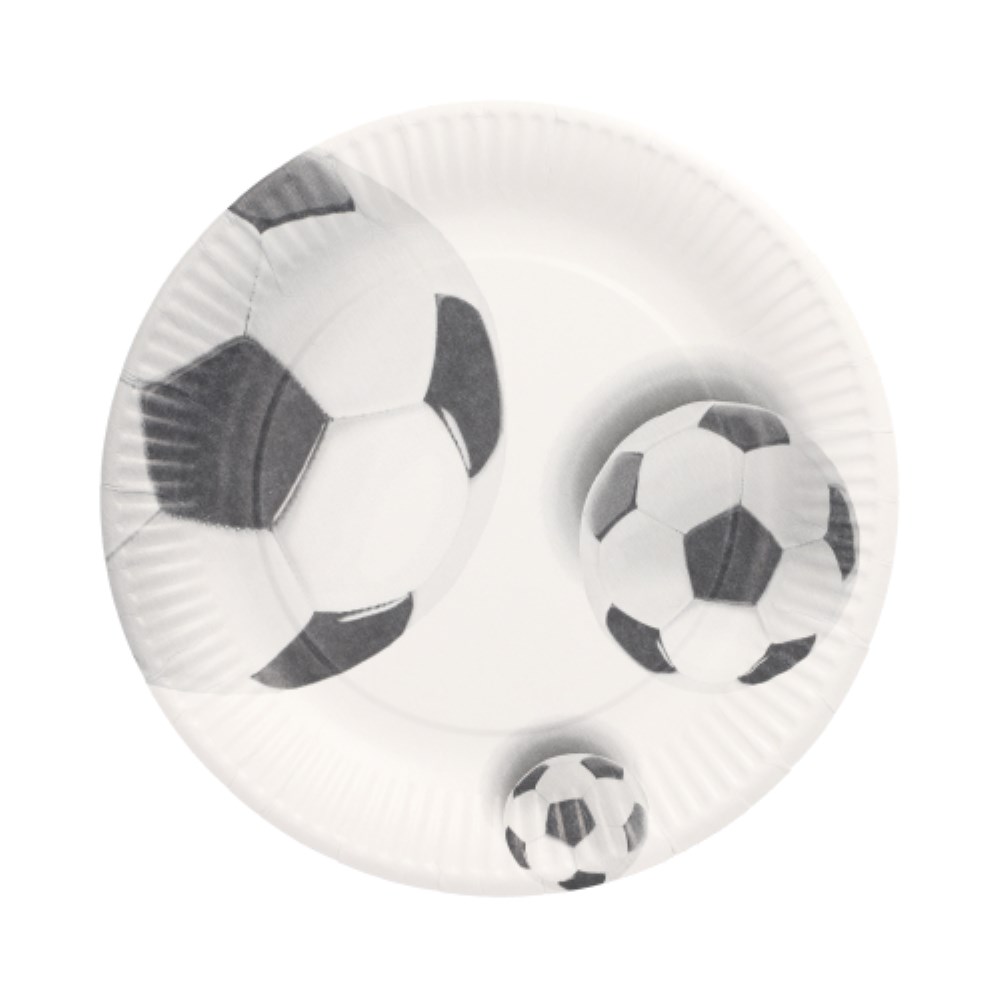 10 Teller, Pappe rund Ø 23 cm "Soccer"