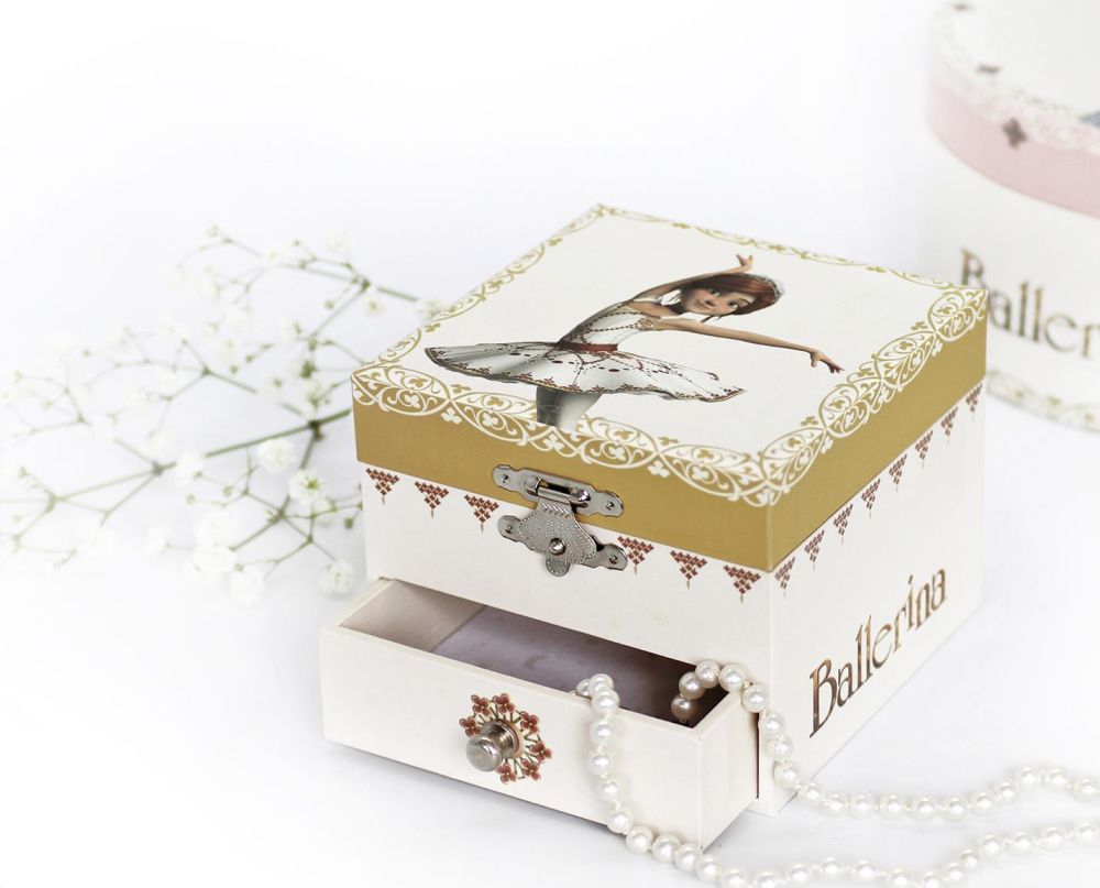 Phosphoreszierende Spieldose Ballerina© - Leuchtet in der Nacht