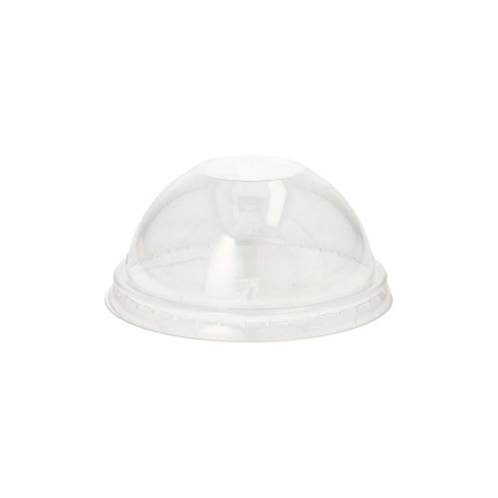 50 Dom-Deckel, PET Ø 9 cm · 4,5 cm glasklar ohne Lochung